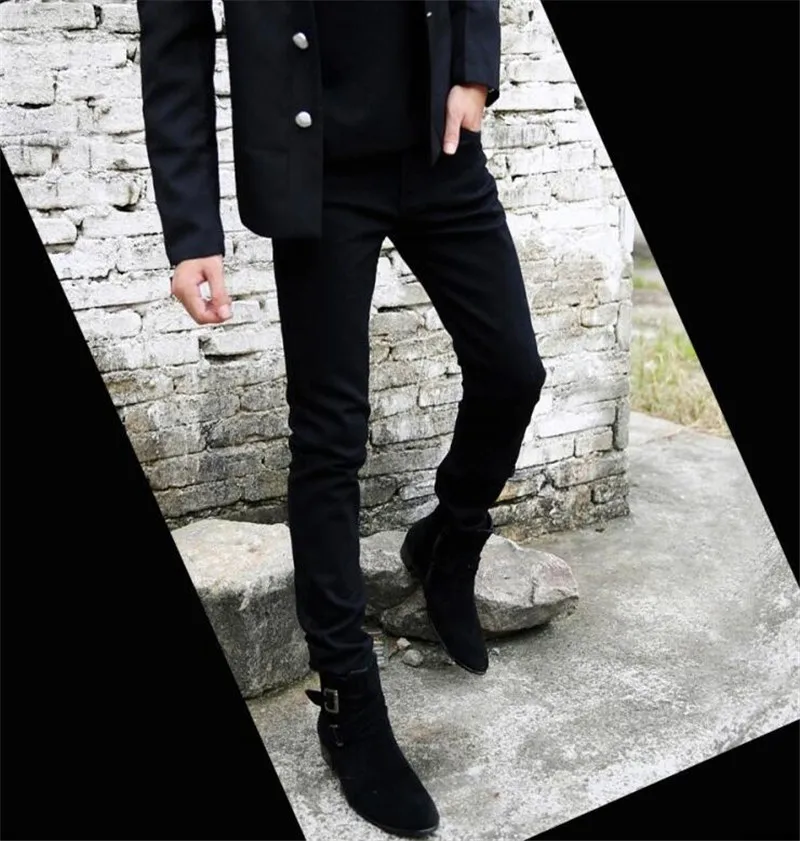 Autumn New men Jeans Black Classic Fashion Designer Denim Skinny Jeans men's casual Pants High Quality Slim Fit Trousers