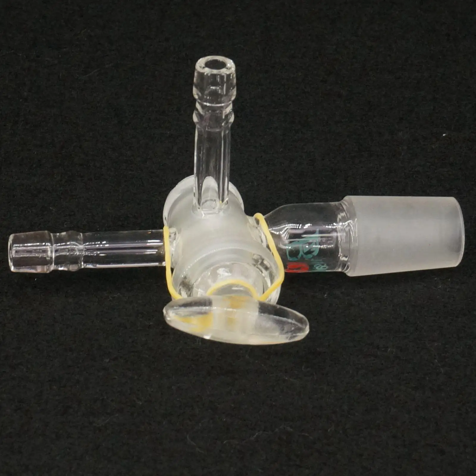 

19/26 Joint T Type Adapter Three-Way Glass Stopcock 110mm Length Lab Glassware