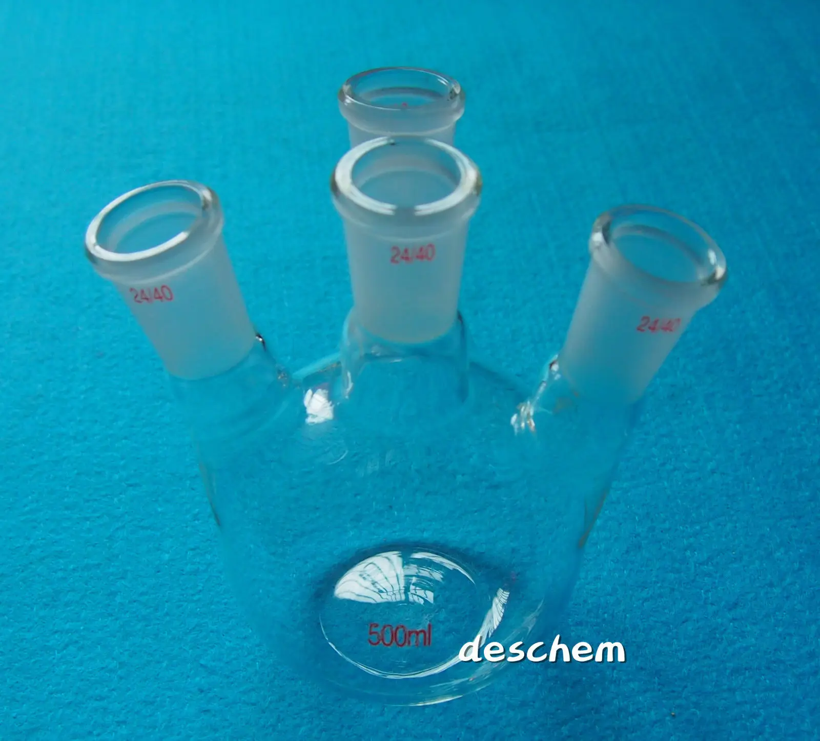 500ml,24/40,4 Neck,Flat Bottom Glass Flask,Four Necks,Laboratory