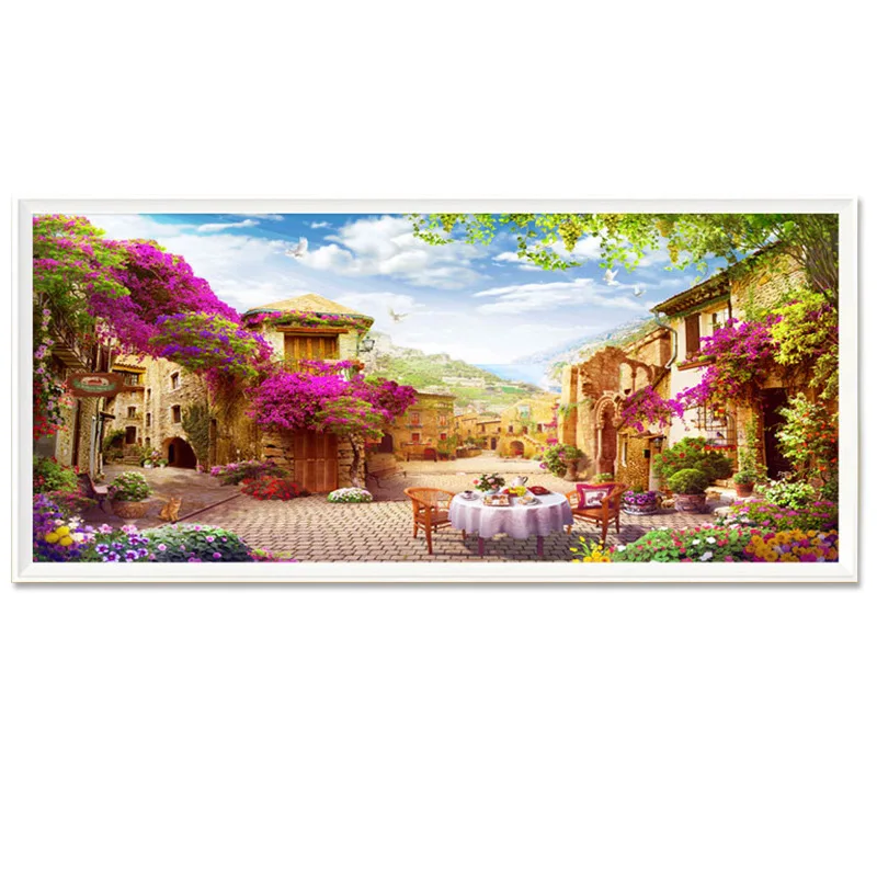 Новая Большая гостиная декоративная Алмазная картина 5d diy красивый сад пейзаж Алмазная вышивка пейзаж Алмазная мозаика