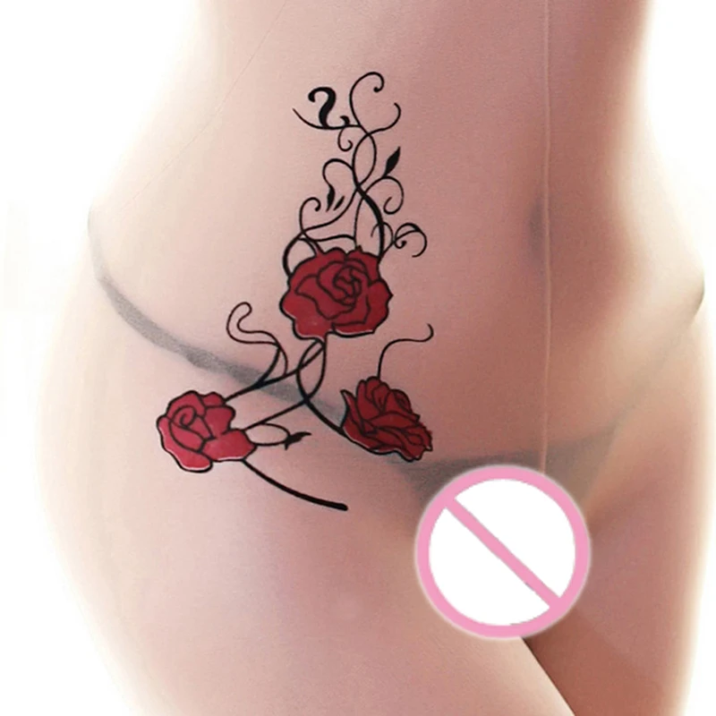 

Women Bodystocking Open Crotch Body Stocking Lingerie Bodysuit Rose Flower Butterfly Parttern Underwear Erotic Sleepwear