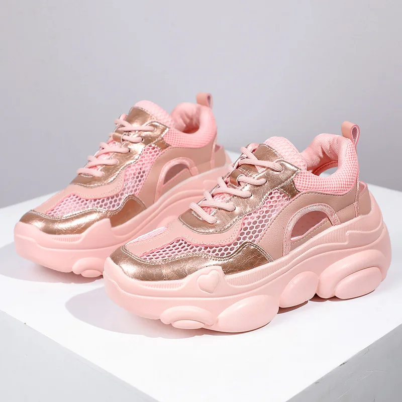 

2019 summer new style simple and simple solid color casual shoes women comfortable versatile mesh breathable flat shoes