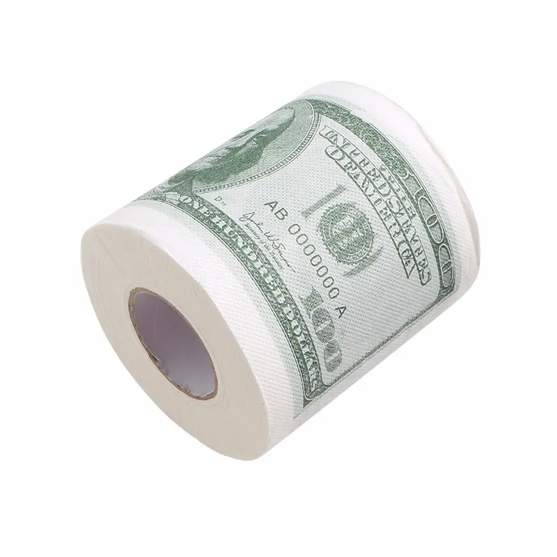 1 шт. смешной сто долларов банкнот рулон туалетной бумаги рулон денег$100 подарок