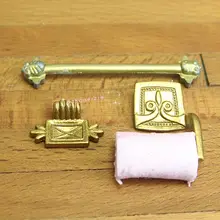 Кукольный домик миниатюрная 1:12 игрушка для ванной 4 шт WC аксессуары G9