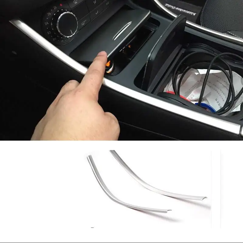 2PCS car styling Middle control decoration article storage box sequins for Mercede Benz 2015-2017 B Class accessories | Автомобили и