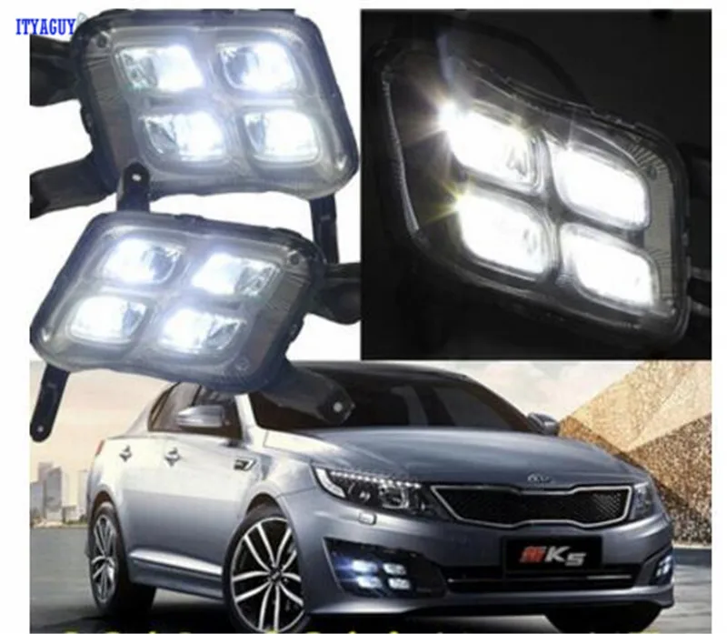 Car Styling For OPTIMA K5 2014 -2016 LED Daytime Running Light DRL 12V Fog Lamp Kit 2PCS | Автомобили и мотоциклы