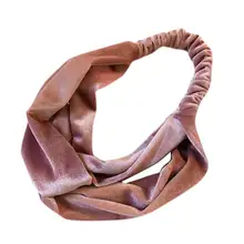 1 шт. бархатная перекрестная повязка на голову ручная работа эластичная повязка для волос 13 цветов выбор Зимняя повязка на голову Прямая поставка 12,21