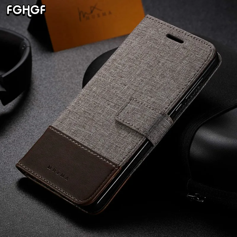 

FGHGF Canvas Cover For Oneplus 6 Case For Oneplus 5 5t Cases Shell For Oneplus 3 3t Case 5 t Cover Business Wallet Leather Case