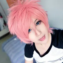 MCOSER дизайн 35 см длинные короткие синтетические WigsAo no Exorcist/Феи хвост-shima renzou/Natsu Dragneel косплей парик