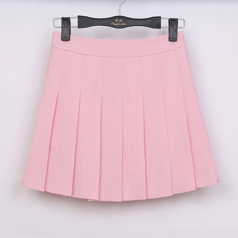 Уличная Стильная модная женская плиссированная юбка с высокой талией, XS-XXL, белая, черная, розовая, темно-синяя, Saias Femininas 0429-26