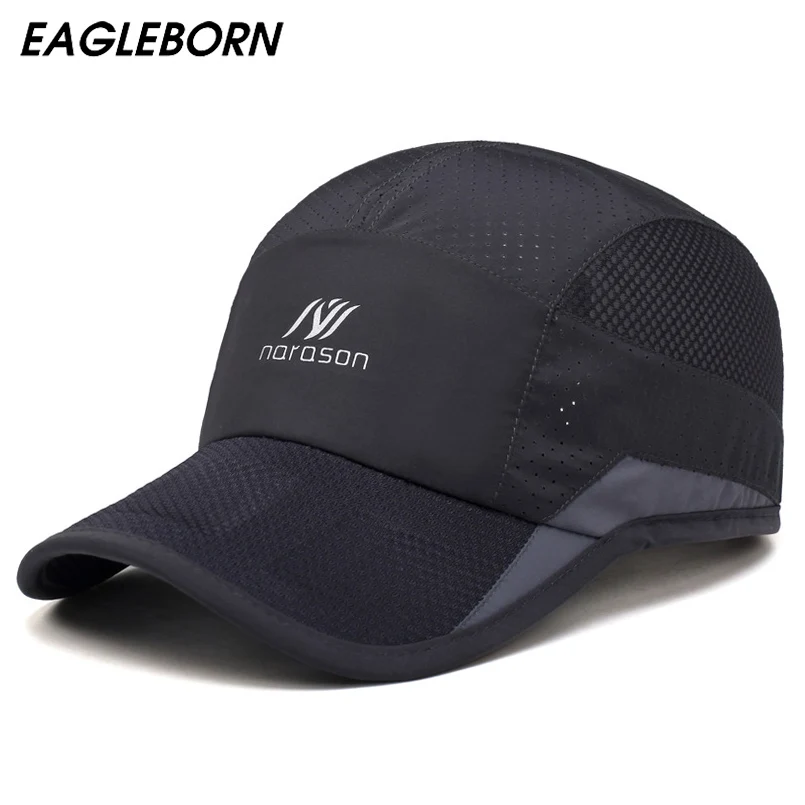 

EAGLEBORN 2019 New Summer Baseball Cap Quick Dry Dad Hat Sport Fashion Sun Baseball Caps Breathable Ultra Thin Snapback