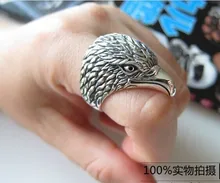 925 sterling silver Thai silver men cool rings tidal models Yingtou rings domineering super Oversized wide ring surface, rings