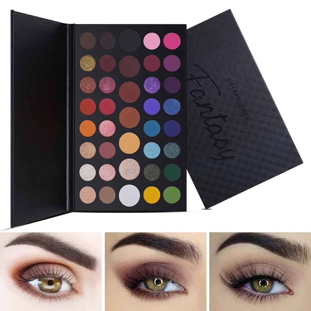 

39 Color Metallic Shimmer Matte Eyeshadow Makeup Palette Nude Natural Eye Shadow Smoky CHANGEBLE Artist Cosmetics