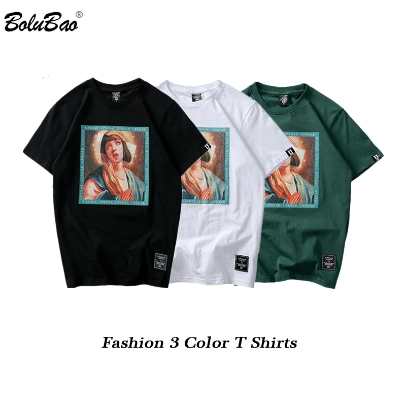 

BOLUBAO Virgin Mary Men T-Shirts 2019 Summer Brand Male 100%Cotton Fashion Tee Shirt Men's Streetwear Short Sleeve T Shirt