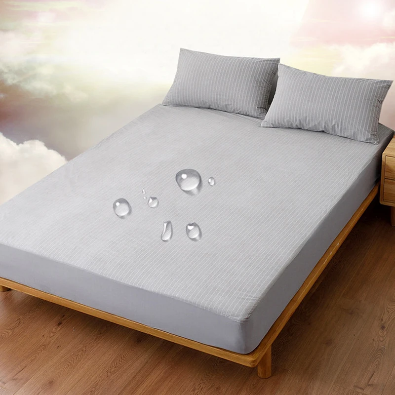 

Newest Waterproof Soft Mattress Cover Bedspread Protector Bed Mat Breathable Anti-Dust Anti-Mite Antibiosis Bed Sheet Pad Fitted