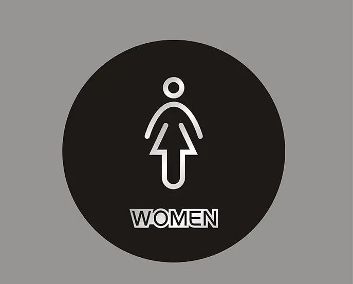 Табличка для туалетной двери, держатель для ванной комнаты, настенные знаки, креативная личность, для общественного туалета, для мужчин и женщин, круглые вывески, на заказ, с принтом - Цвет: 3