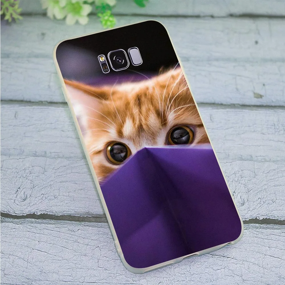Чехол для телефона с изображением милого кота на Рождество Galaxy Samsung S10e S6 Edge M10 M20 M30