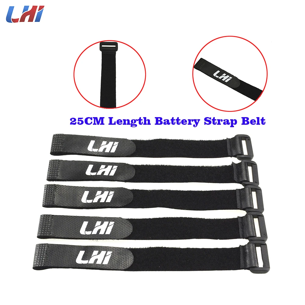 

5Pcs / lot LHI Magic Sticker Strap Lipo Battery Ribbon Fastener Reusable Cable Tie Wrap for 250 450 500 550 Quadcopter 250X20mm
