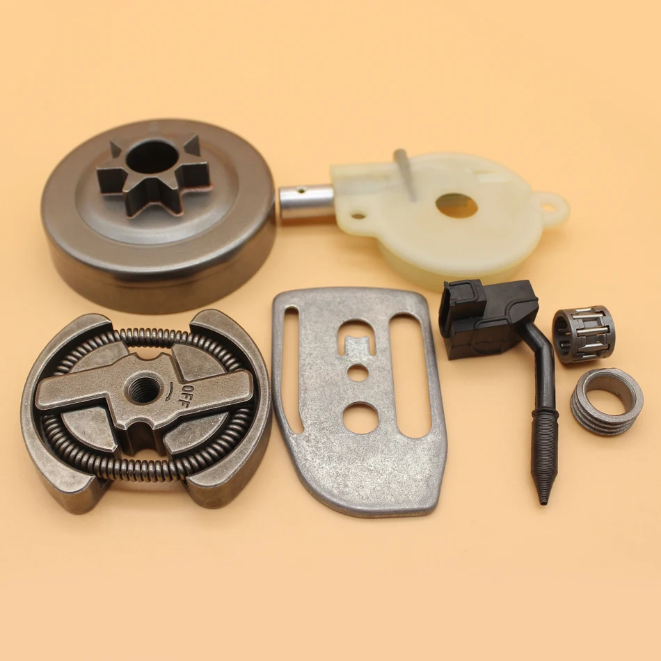 .325 7T Clutch Drum Oil Pump Worm Gear Bar Plate Kit For Husqvarna 136