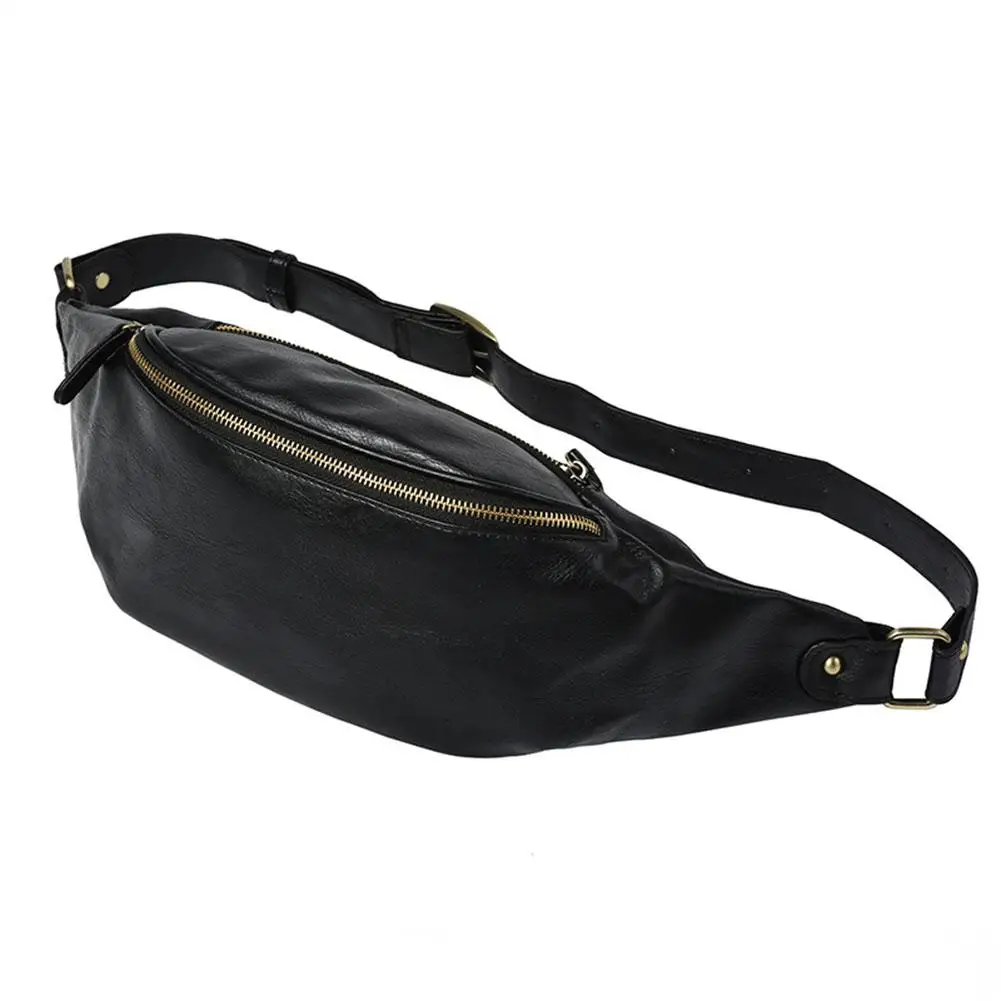 Кожаная поясная сумка мужская маленькая нагрудная сумка для активного отдыха сумка через плечо сумка для мужчин и женщин