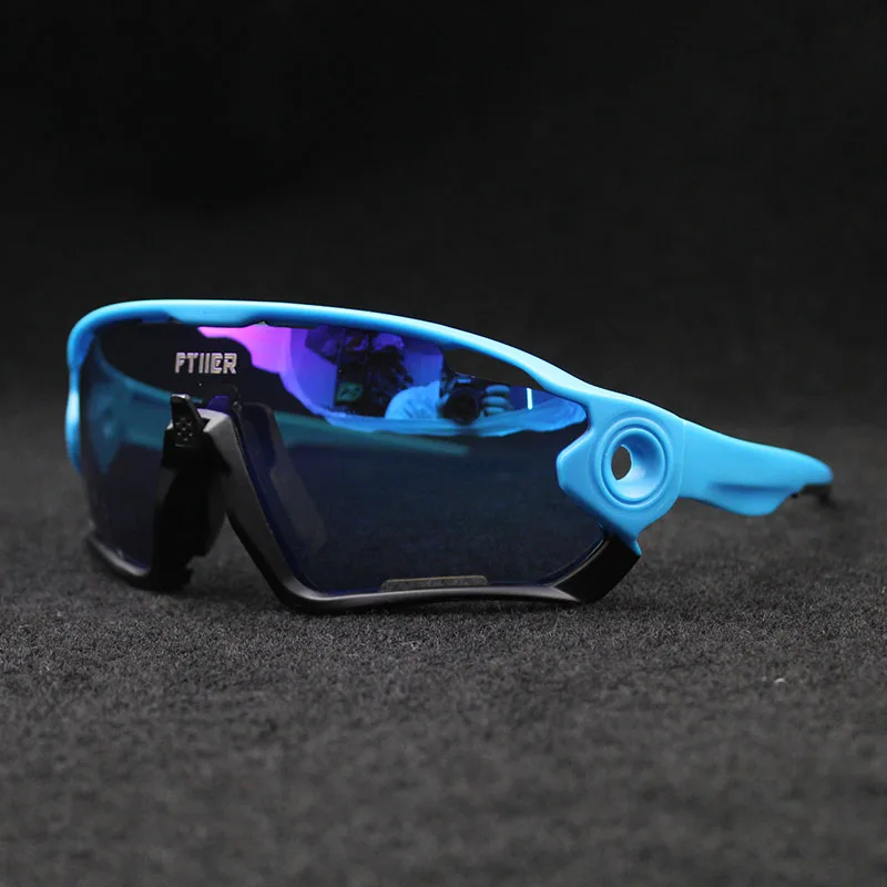 Новое поступление UV400 поляризованные уличные Солнцезащитные очки Спортивные очки для велоспорта MTB велосипедные очки для верховой езды рыболовные очки 5 линз - Цвет: FTK724