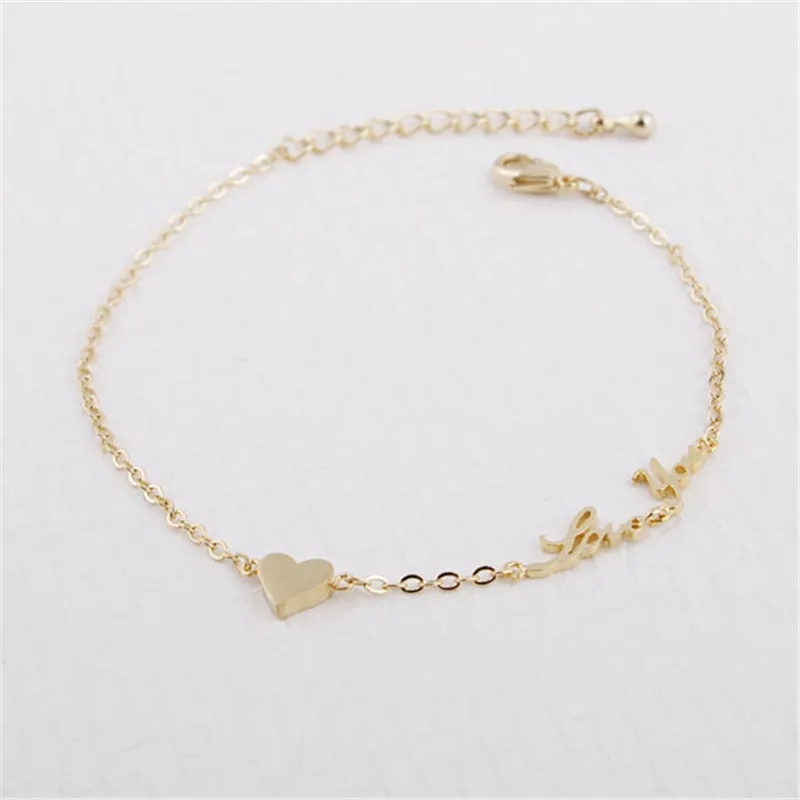 Vendita Calda Cuore E Ti Amo Braccialetto Regalo Per Le Donne Migliori Amici Bijoux Gioielli Di Moda