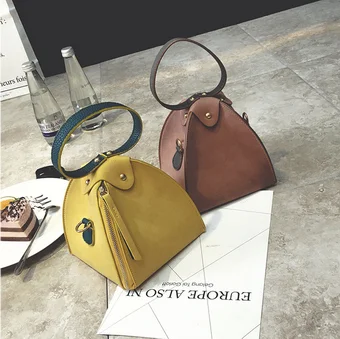

by dhl or ems 100pcs New Trendy PU Leather Scrub Solid Triangle Zongzi Wristlets Mini Clutches Tote Shoulder & Crossbody Bags