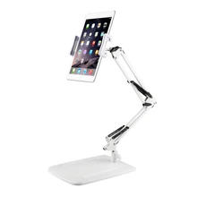Алюминиевая Подставка для планшета с длинными ручками, складной 360 Поворотный держатель с зажимом, подходит для планшетов/телефонов с диагональю 4-11 дюймов, поддержка iPad Air 2