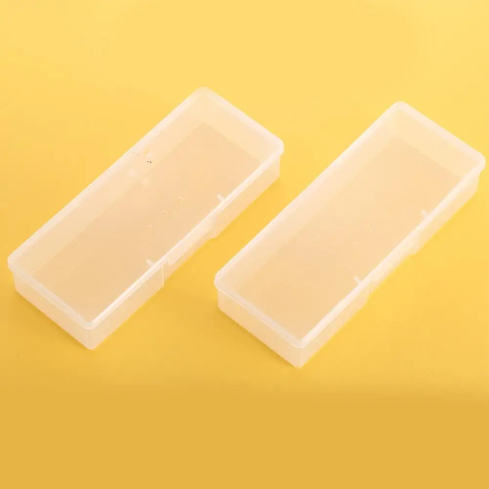 

Transparent Storage Case Nail Tool Box with Lid Organizer Display Container