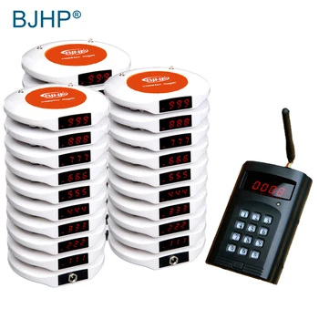 

Factory Price Wireless Paging System(1 Keyepad with 30 coaster pagers)