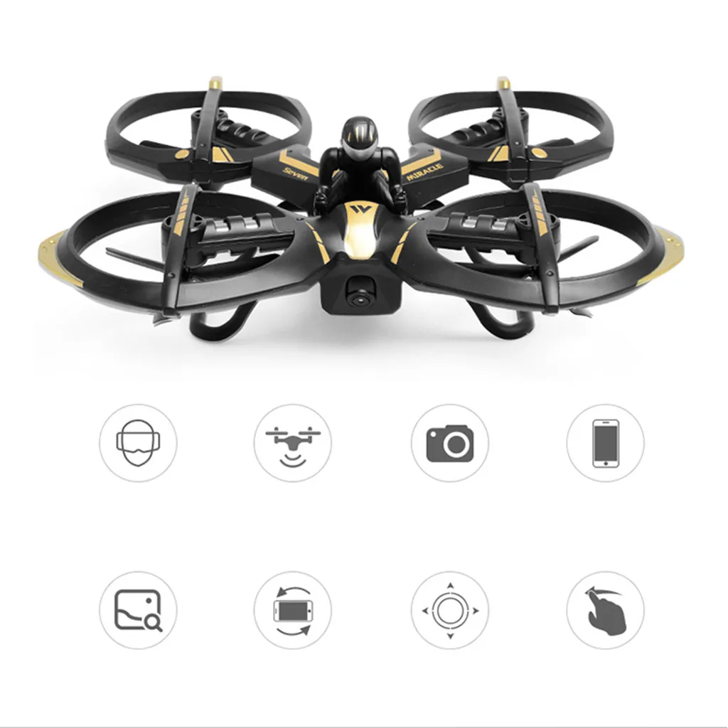 Дроны с камерой HD W7 720 P/W7 Drone высота режим удержания Безголовый 3D флип Roll RC Quadcopter безопасности; гарантированное качество