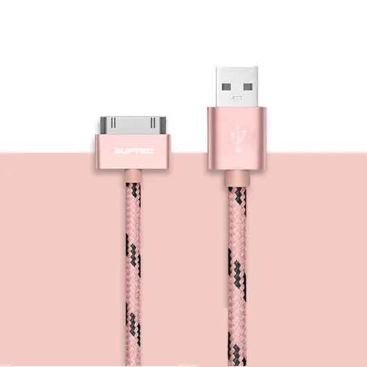 SUPTEC 2.4A USB кабель для iPhone 4S 4 2 м 3 м нейлоновый Плетеный 30 Pin кабель для быстрой зарядки и синхронизации данных для iPad 1 2 3 iPod Nano - Цвет: Colorful RG