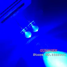 1000 шт. синий светодио дный 5 мм светоизлучающий диод белый поворот синий прозрачных круглая Светодиодная лампа лампы F5 Супер Яркий Высокая мощность лампа шарик