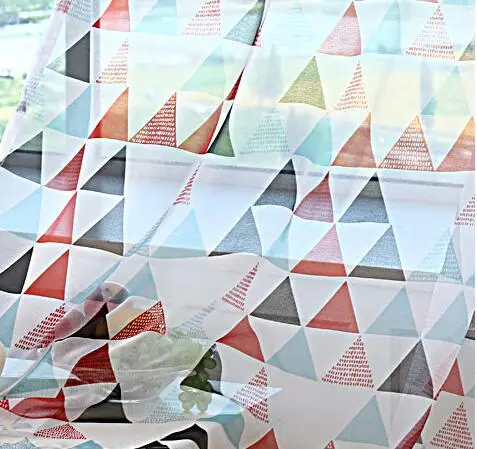 Новые европейские геометрические затемненные шторы для спальни гостиной детской комнаты Роскошные Элегантные плотные оконные шторы - Цвет: voile curtain