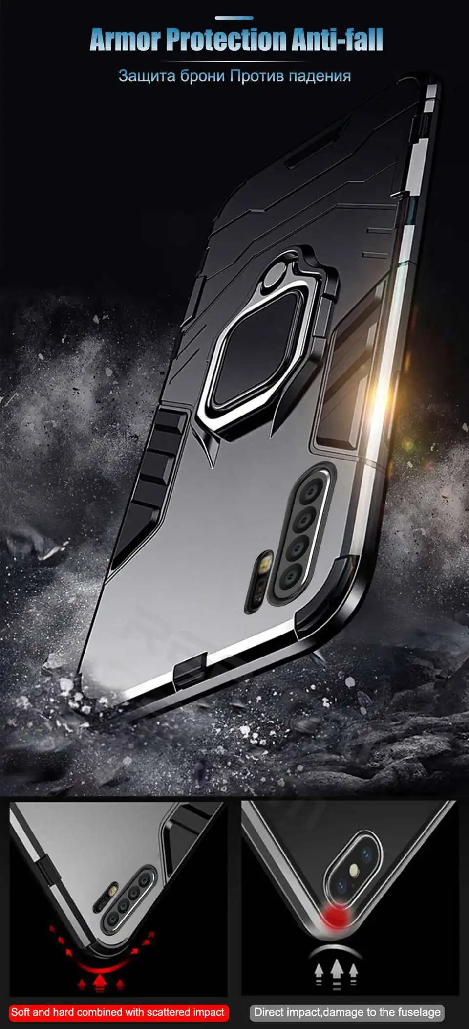 Case For Huawei Mate 20 Pro 20 Lite 2X 10 Cover Ring Holder Case For Huawei Nova 3 3i 4 P Smart 2019 P20 P30 Lite P30 Pro Case (3)