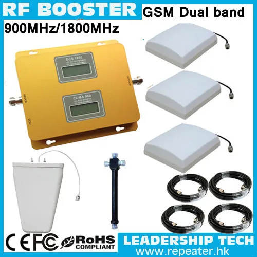 

Free shipping Wholesale GSM/DCS 900mhz/1800mhz Dual band cellular mobile/cell phone signal repeater booster amplifier detector