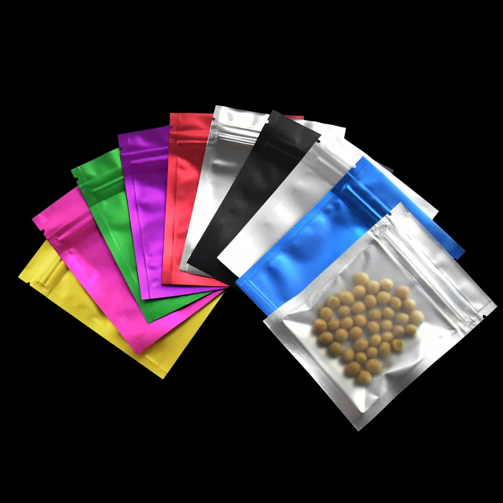 

Matte Clear Aluminum Foil Bag Food Storage Mylar Package Bag Clear Plastic Ziplock Packaging Bags Heat Seal Zipper Pouch