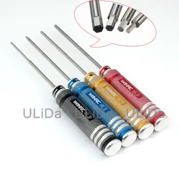 

4Color RC Tools 4 pcs hex screw driver set titanium plating hardened 1.5 2.0 2.5 3.0mm screwdriver For helicopter toys TL001