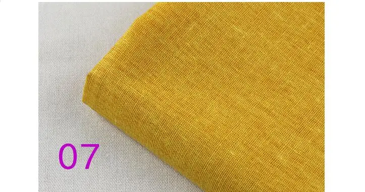 Хлопок и лен водонепроницаемый холст ткань 8 цветов на выбор продается метр 5" 7 м/лот - Цвет: Цвет: желтый