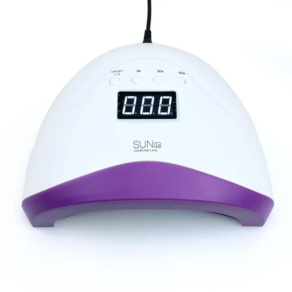 Профессиональный солнечный 1 s 48 W/24 w УФ светодиодный светильник для ногтей автоматический датчик льдинка светильник для сушки ногтей для всех гель-лаков инструмент для ногтей - Цвет: purple