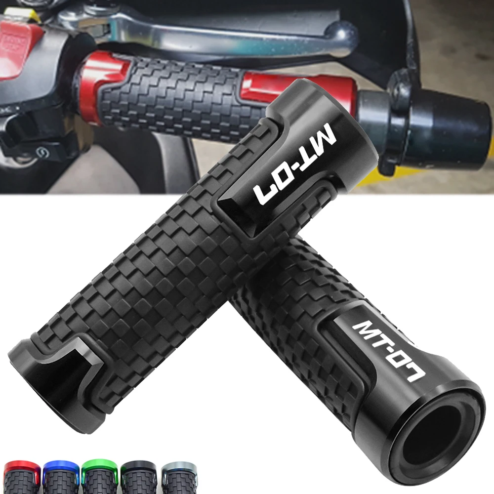 

For Yamaha MT07 MT 07 MT-07 2014-2018 Motorcycle handlebar grips CNC PVC handle bar Rubber Gel Grips Motocross handle hand Grips