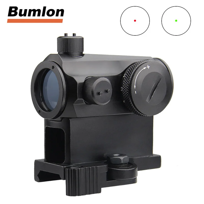 Мини 1X24 Rifescope прицел с подсветкой красный зеленый точка зрения быстроразъемным