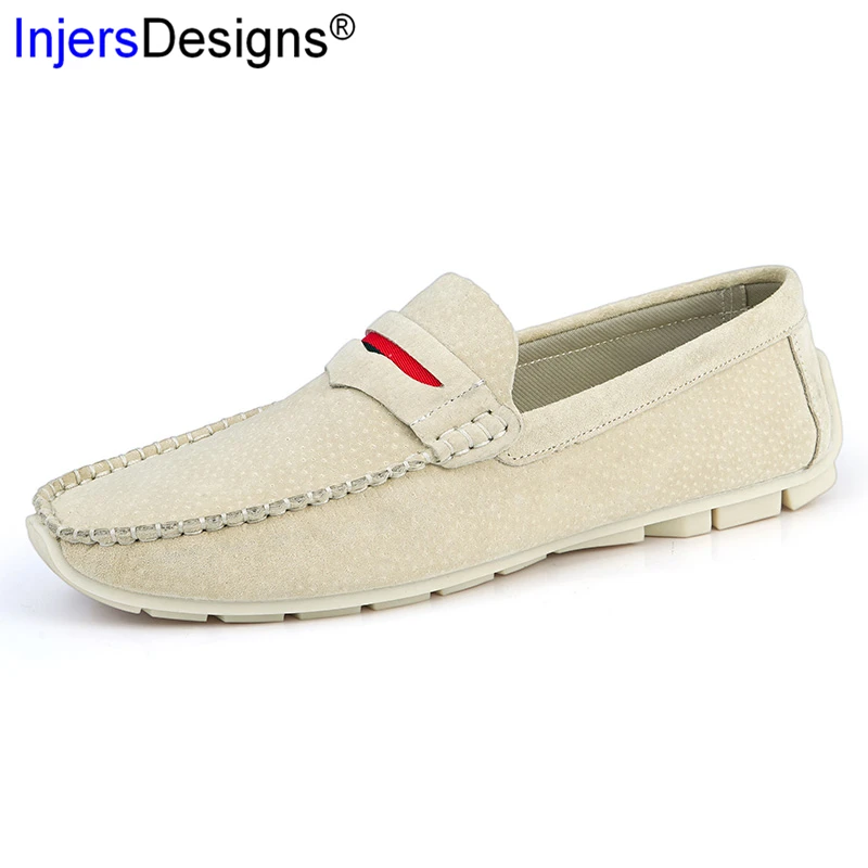 Big Size 38-48 Pigskin Loafers 4 Color Slip-On Breathable Boat Shoes Men New Arrival Casual Soft Moccasins Fashion Driving | Обувь