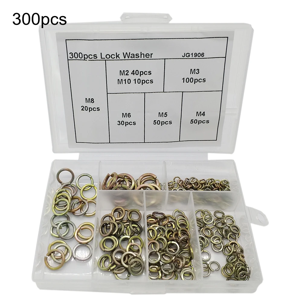 Buy 300pcs Carbon Steel Spring Split Washer lock