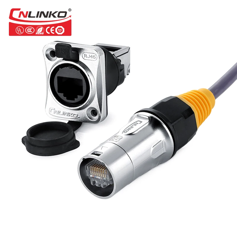 Buy Metal 8P8C CAT5E RJ45 Waterproof IP65 Panel Mount