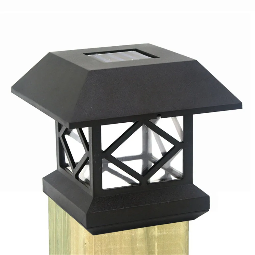 

Solar powered LED Pillar lamp Wreless with light sensor for Garden Courtyard Landscape Patio Gate Decoration