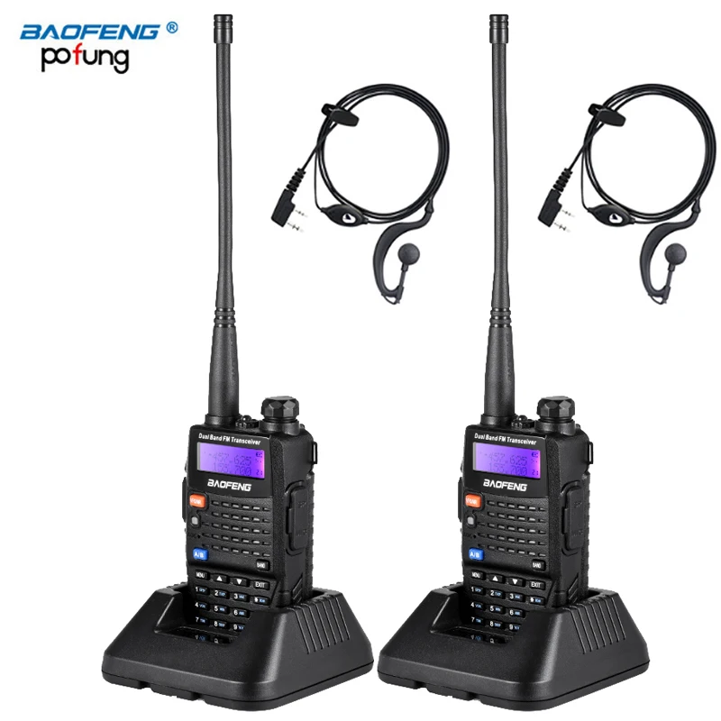 

2 PCS Baofeng UV-5RC Walkie Talkie Dual Double Band Ham VHF UHF Radio Station Transceiver Boafeng Communicator Walkie-Talkie PTT