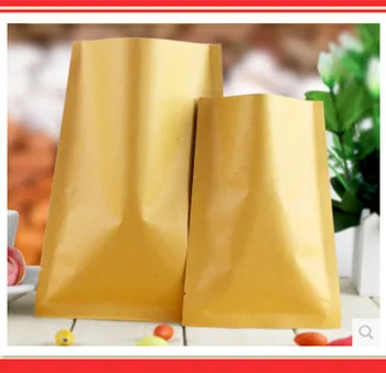 

9cm*13cm,100pcs/lot,kraft bag without the zipper heat seal kraft bag for food Can be sealed with a manual heat sealer