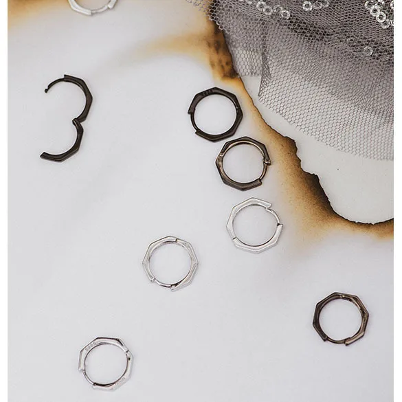 

Wholesale 925 Sterling Silver Jewelry Geometric Round Clip Earrings 925 Silver Earrings Brincos Pendientes de plata
