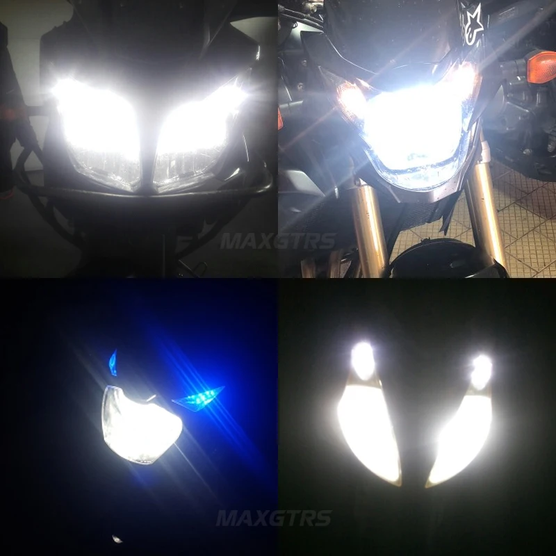 MAXGTRS H4 Светодиодная лампа для мотоциклетных фар 3600M DRL Комплект преобразования